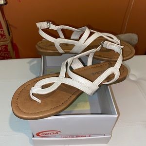 Girls White Sandals